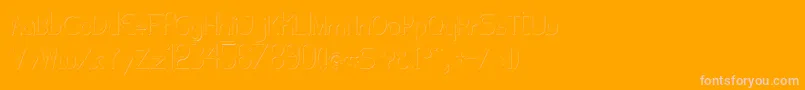 Tubolacao-Schriftart – Rosa Schriften auf orangefarbenem Hintergrund