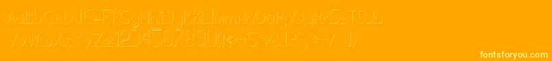Tubolacao Font – Yellow Fonts on Orange Background