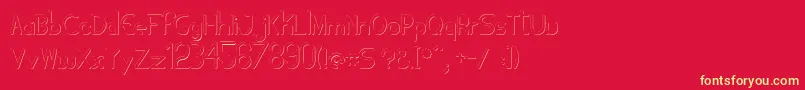 Tubolacao Font – Yellow Fonts on Red Background
