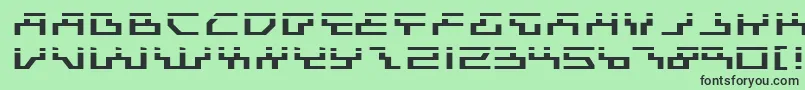 フォントBeamel – 緑の背景に黒い文字