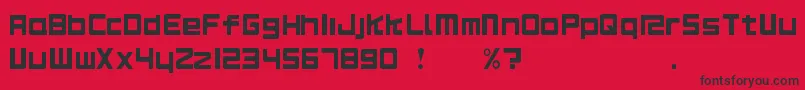 Rs125Original Font – Black Fonts on Red Background