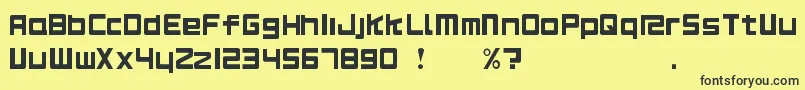 Rs125Original Font – Black Fonts on Yellow Background