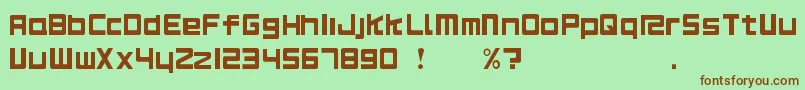 Rs125Original Font – Brown Fonts on Green Background