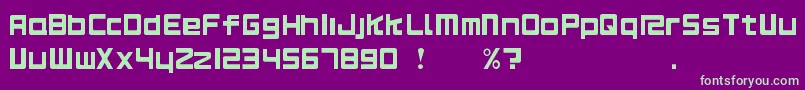 Rs125Original Font – Green Fonts on Purple Background