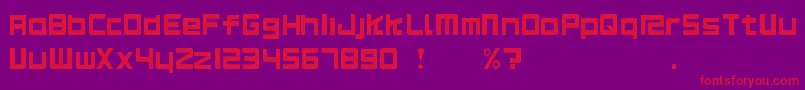 Rs125Original Font – Red Fonts on Purple Background