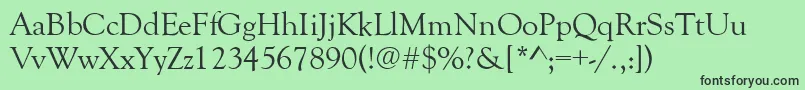 GoudyRetrospectiveSsi Font – Black Fonts on Green Background