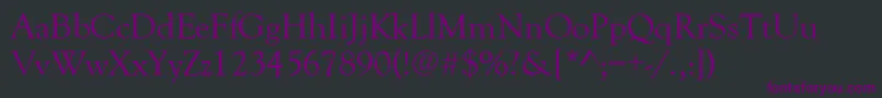 GoudyRetrospectiveSsi Font – Purple Fonts on Black Background
