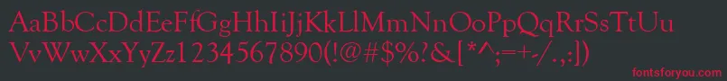 GoudyRetrospectiveSsi Font – Red Fonts on Black Background
