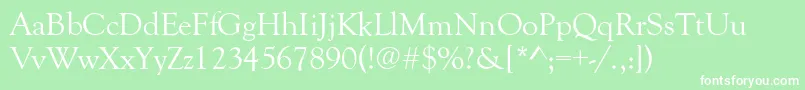 GoudyRetrospectiveSsi Font – White Fonts on Green Background
