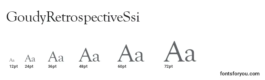 GoudyRetrospectiveSsi Font Sizes