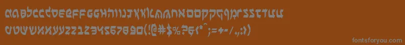 Benzionc Font – Gray Fonts on Brown Background