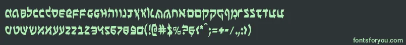 Benzionc Font – Green Fonts on Black Background