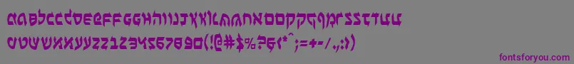 Benzionc Font – Purple Fonts on Gray Background