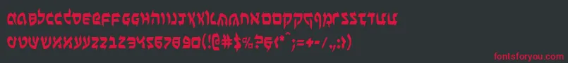 Benzionc Font – Red Fonts on Black Background