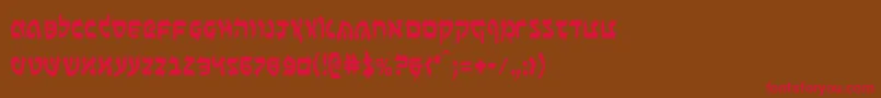 Benzionc Font – Red Fonts on Brown Background