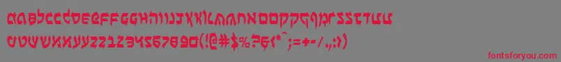 Benzionc Font – Red Fonts on Gray Background