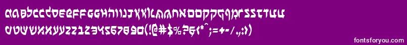 フォントBenzionc – 紫の背景に白い文字