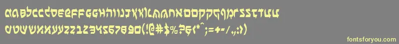 Benzionc Font – Yellow Fonts on Gray Background