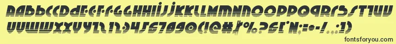 Neuralnomiconhalfital Font – Black Fonts on Yellow Background