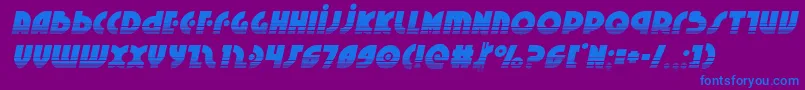 Neuralnomiconhalfital Font – Blue Fonts on Purple Background