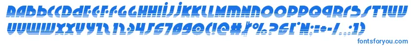 フォントNeuralnomiconhalfital – 白い背景に青い文字