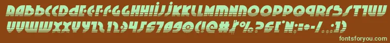 Neuralnomiconhalfital Font – Green Fonts on Brown Background