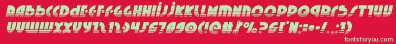 Neuralnomiconhalfital Font – Green Fonts on Red Background