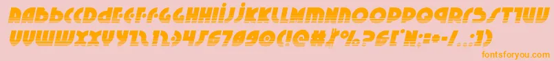 Neuralnomiconhalfital Font – Orange Fonts on Pink Background