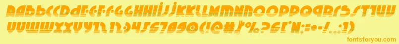 Neuralnomiconhalfital Font – Orange Fonts on Yellow Background