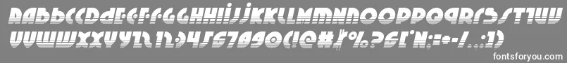 フォントNeuralnomiconhalfital – 灰色の背景に白い文字