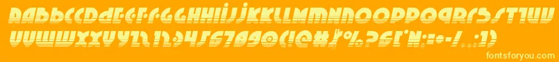 Neuralnomiconhalfital Font – Yellow Fonts on Orange Background