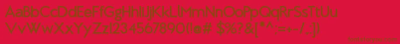 BrixtonBold Font – Brown Fonts on Red Background