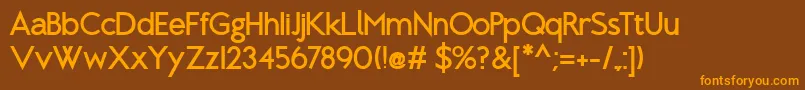 BrixtonBold Font – Orange Fonts on Brown Background