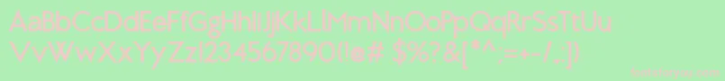 Fonte BrixtonBold – fontes rosa em um fundo verde