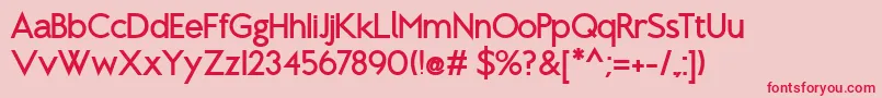 BrixtonBold Font – Red Fonts on Pink Background