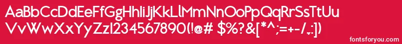 BrixtonBold Font – White Fonts on Red Background