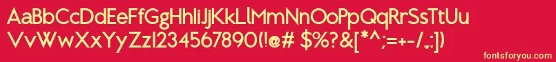 BrixtonBold Font – Yellow Fonts on Red Background