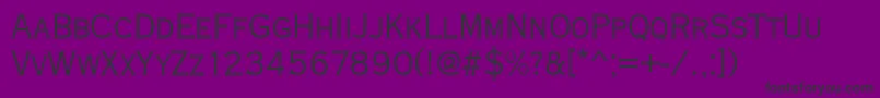 フォントCopperplatetligcon – 紫の背景に黒い文字