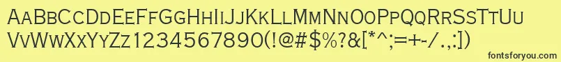 Copperplatetligcon Font – Black Fonts on Yellow Background