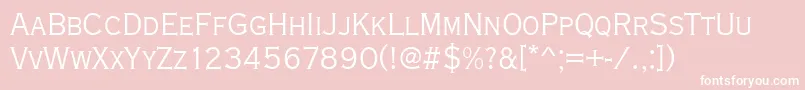 フォントCopperplatetligcon – ピンクの背景に白い文字