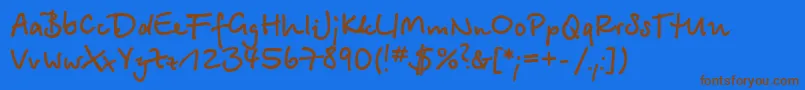 BetinascriptcBold Font – Brown Fonts on Blue Background