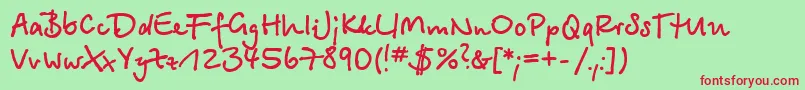 BetinascriptcBold Font – Red Fonts on Green Background