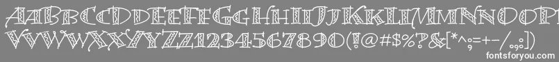 フォントBermudalpstdSquiggle – 灰色の背景に白い文字