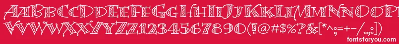 BermudalpstdSquiggle Font – White Fonts on Red Background