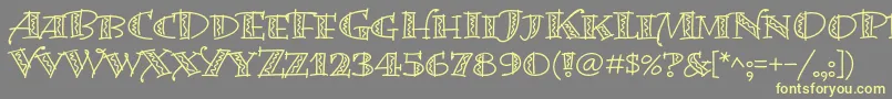 BermudalpstdSquiggle Font – Yellow Fonts on Gray Background