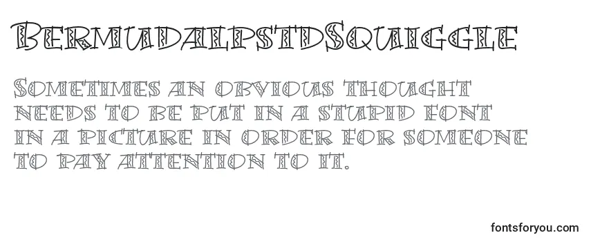 Review of the BermudalpstdSquiggle Font