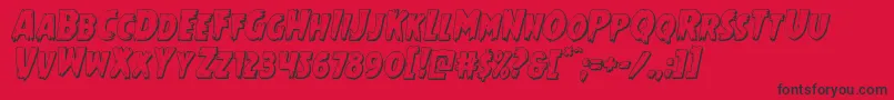Mrsmonster3Dital Font – Black Fonts on Red Background