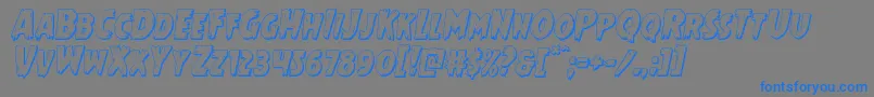 Mrsmonster3Dital Font – Blue Fonts on Gray Background
