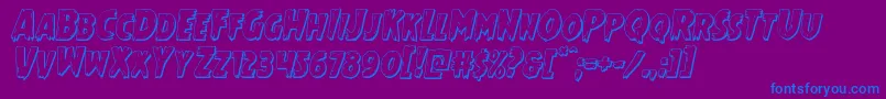 Mrsmonster3Dital Font – Blue Fonts on Purple Background