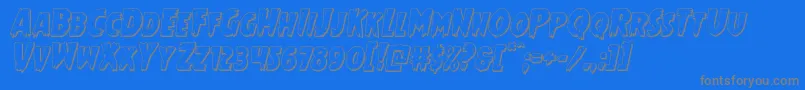 Mrsmonster3Dital Font – Gray Fonts on Blue Background